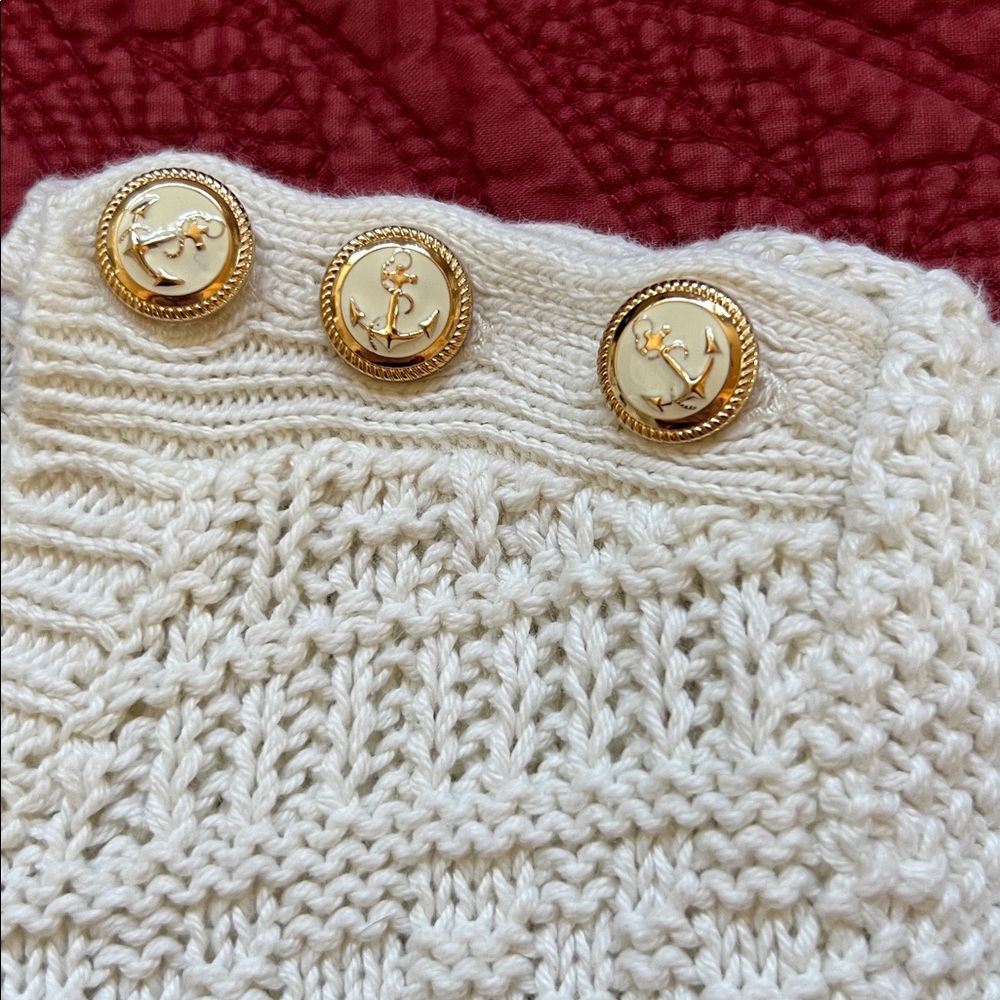 Talbots Cream Crew Neck - Picture 6 of 8